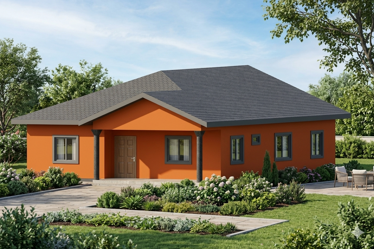 Sunrise Bungalow — 3D render