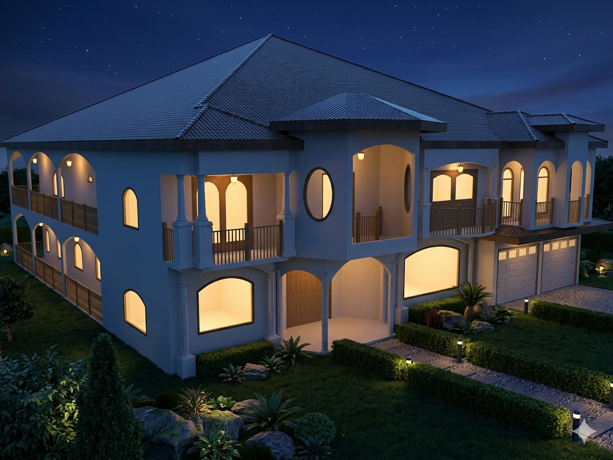 Crystal Turret Residence — Side Render